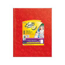 CUADERNO EXITO N°3  4-8 hojas RAYADO ROJO //